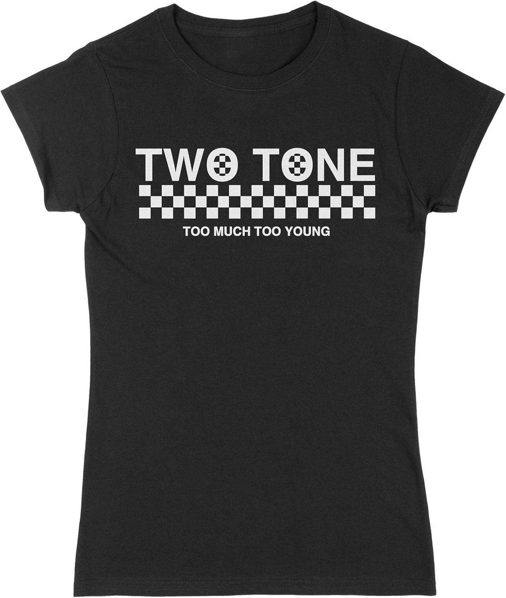 Getailleerd Dames T-Shirt met Twee Tinten Slogan