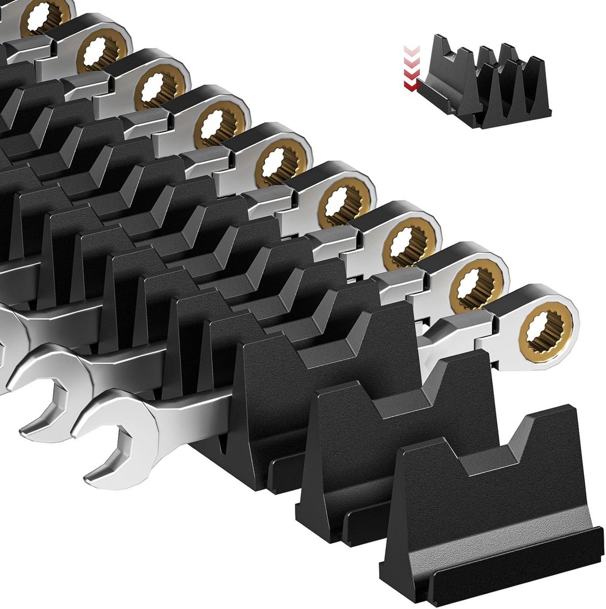Modulaire Moersleutelorganizer voor Gereedschapskist - 40 Stuks