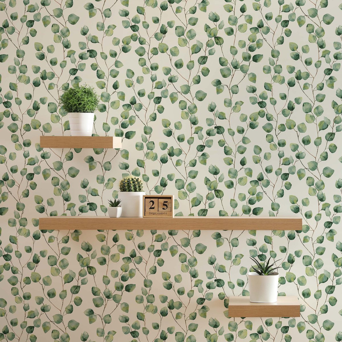 Tadessi M1-No.302 Vliesbehang - Wit - Bloemen - 10,05 x 0,53 m