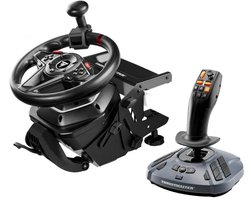 Thrustmaster T128 Simtask Pack + Simtask Farmstick simulatorset - T128-racestuur met dynamische Force Feedback en 2 pedalen - joystick met 33 programmeerbare knoppen