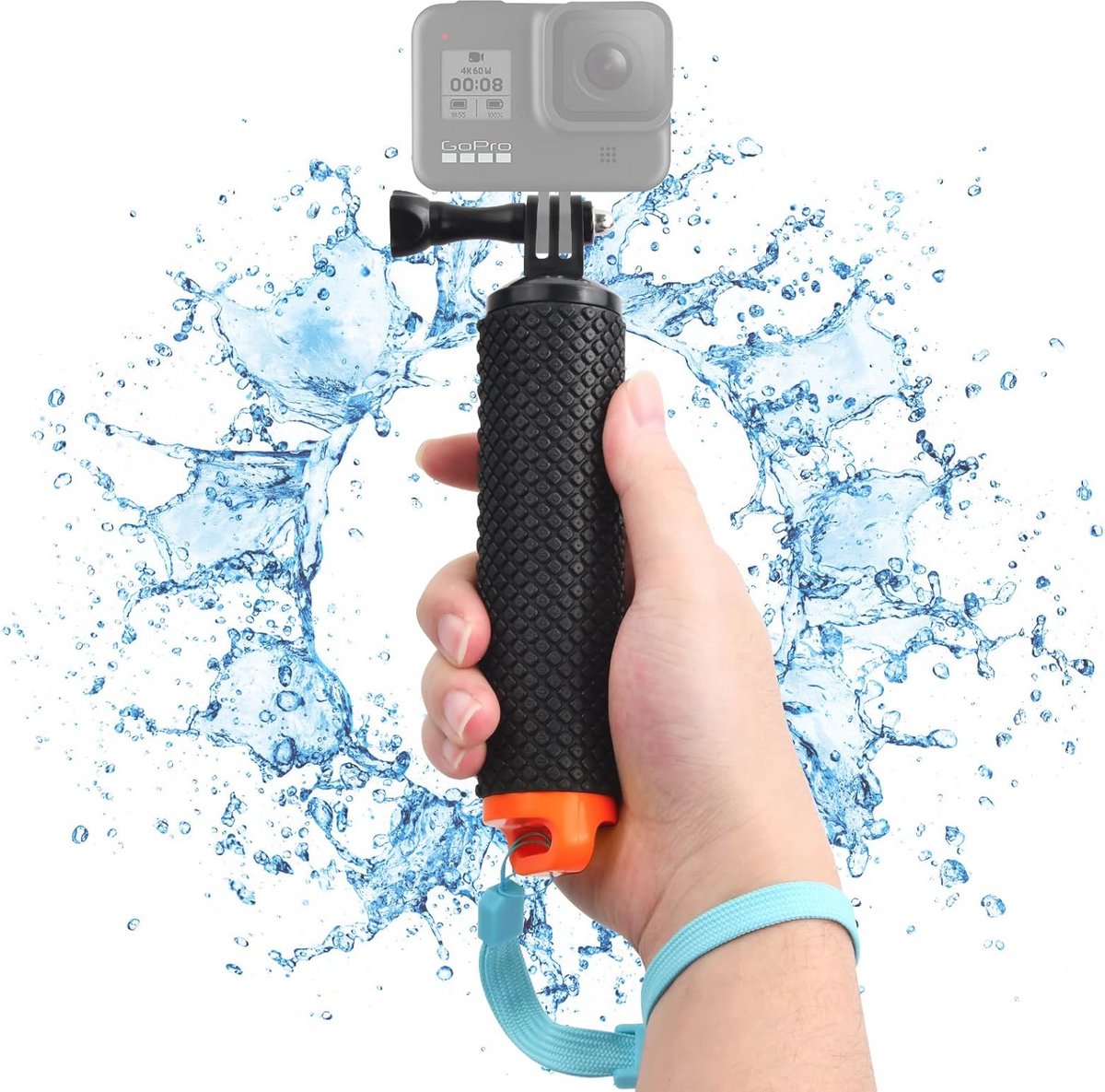 Drijvende Handgreep voor Actiecamera - Waterdichte Selfiestick met Polsband