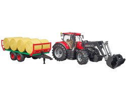 Bruder 3198 Case IH Optum 3 CVX met voorlader, balenwagen
