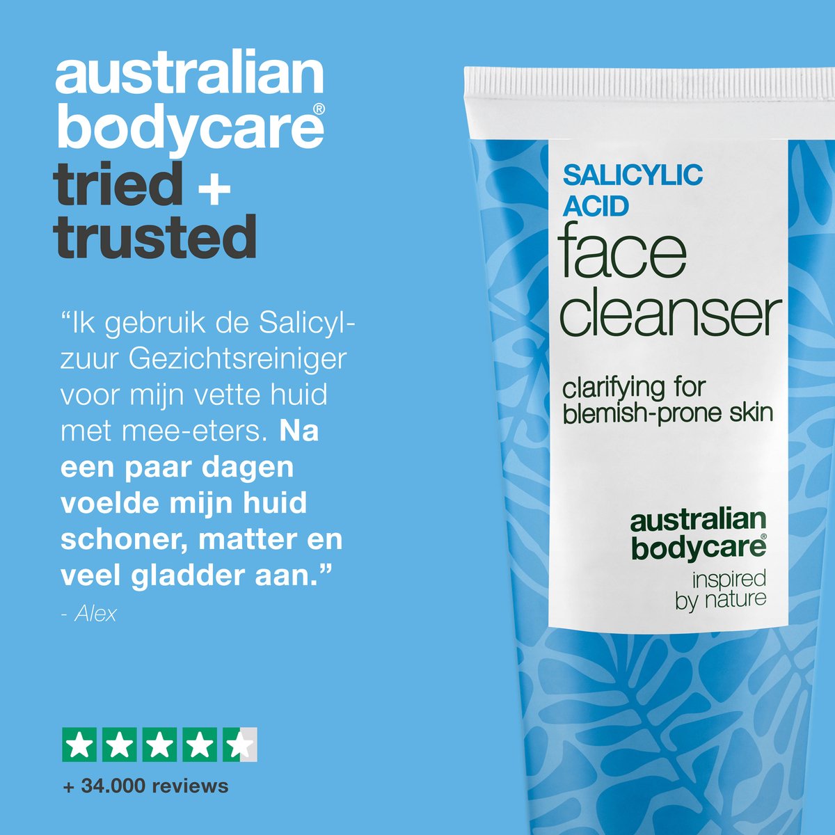 Australian Bodycare Salicylzuur Gezichtsreiniger tegen puistjes, mee-eters, onzuivere huid en verstopte poriën thumbnail 6