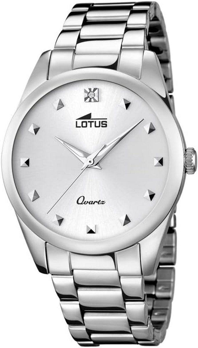 Dameshorloge met Witte Wijzerplaat en Zilveren Roestvrijstalen Band - Analoog