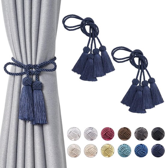 Fenghuangwu 2 Pack Gordijn Tiebacks Handgemaakte Decoratieve Holdbacks