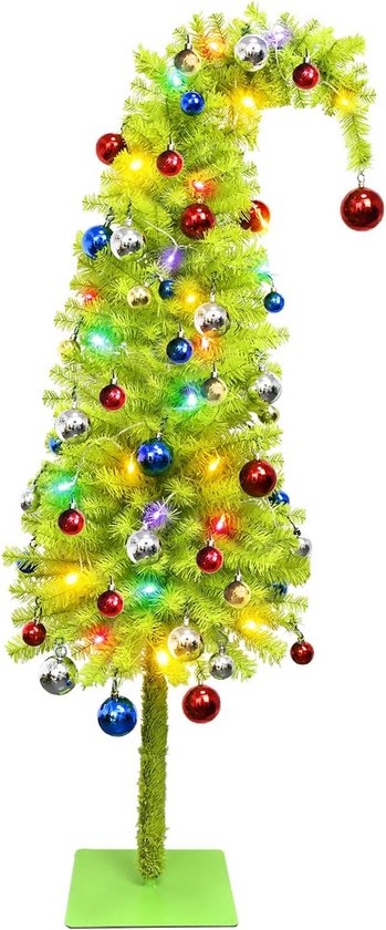 Sapin De Noël Miniature Avec Lumières - 45 Cm, Branches PVC Réalistes, Alimentation 2 Piles AA, Déco Table Intérieur