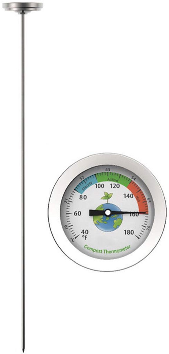 Roestvrij Stalen Compost Thermometer - 50cm Lengte voor Tuinmeetapparatuur