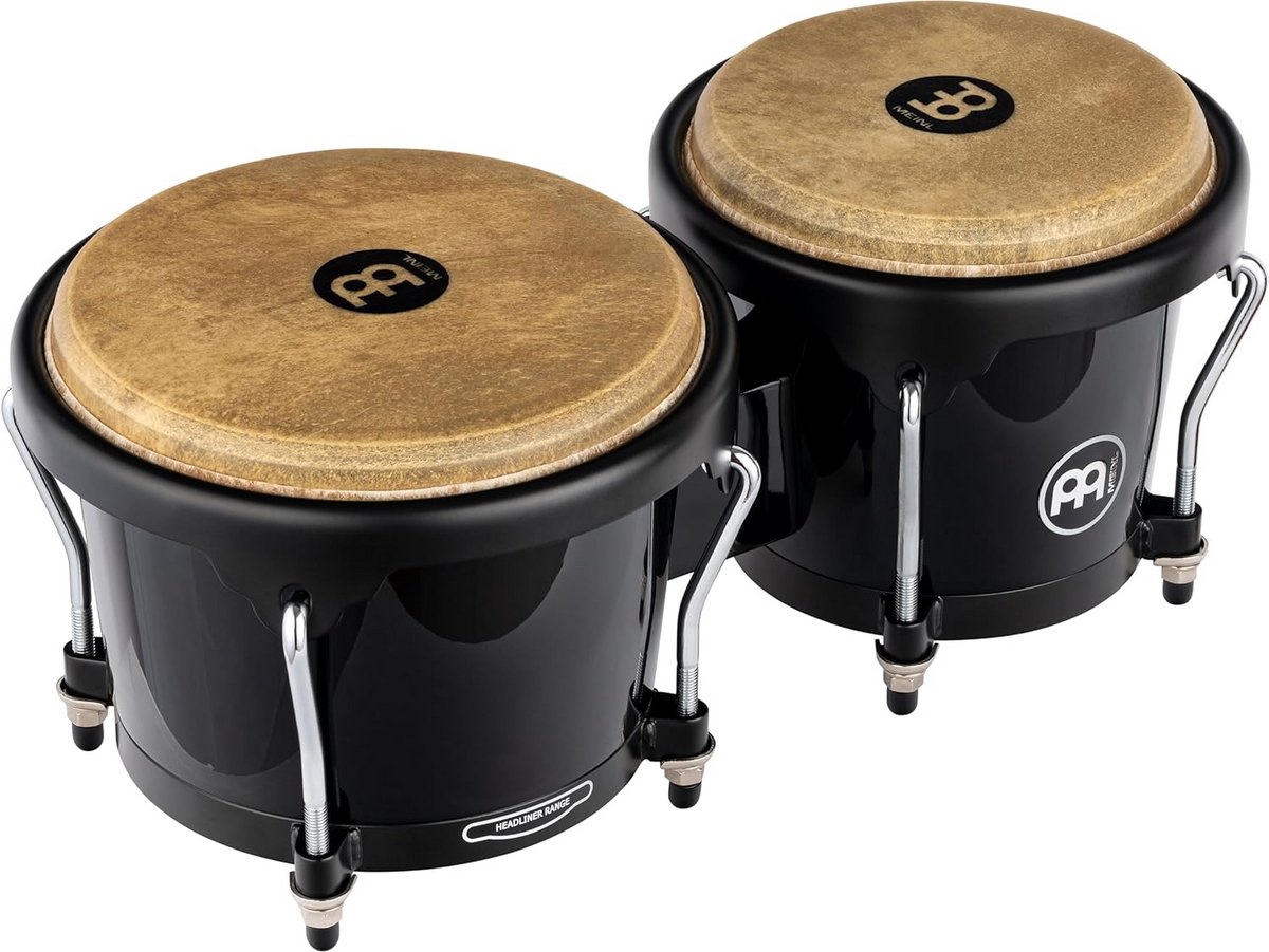 Bongo Set Professional - 6.75 en 8 inch - Zwart - Inclusief Stemtool