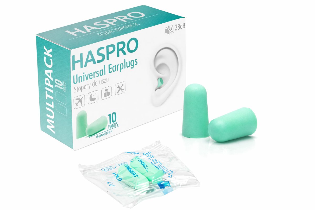 Haspro Multi10 Oordopjes – 10 Paar – Geluidsdempend - Mint