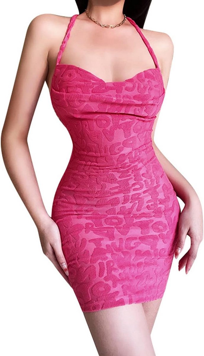 Sexy Dames Spaghettiband Jurk Zomer Mouwloos Bodycon Mini Jurk met Ruches