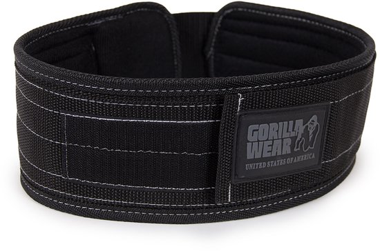 Gorilla Wear 4 "Nylon Belt - Ceinture d'haltérophilie - S/ M - Zwart