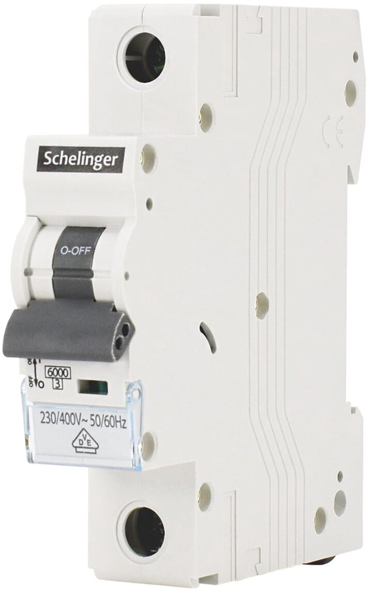 Schelinger Installatieautomaat 20A C-karakteristiek - 1-polig - 230/400V - A02-G8-1P-C20 - IP20