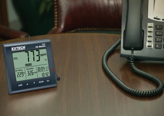 Luchtmonitor, 5-in-1 luchtkwaliteitsmonitor, detector for