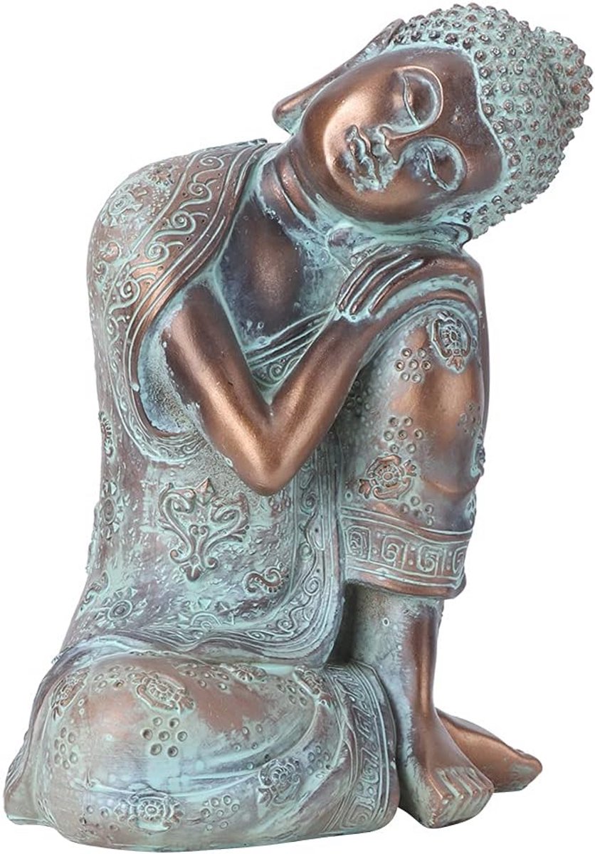 Bronzen Mandala Sculptuur Beeldje voor Meditatie en Decoratie in Tuin en Huis