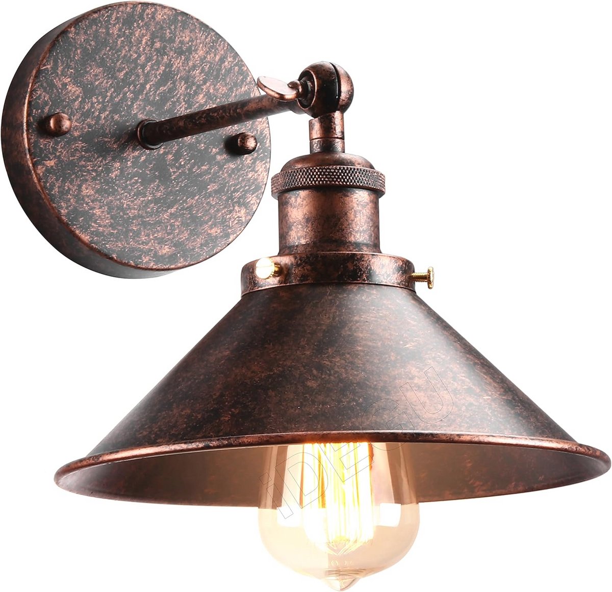 Industriële wandlamp E27 Edison-stijl 180 graden draaibaar vintage plafondlamp voor hal slaapkamer woonkamer