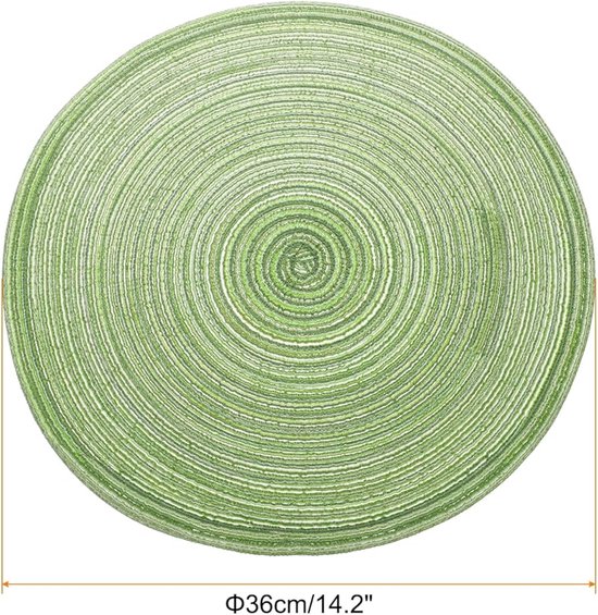 Geweven ronde placemats 6 stuks 30 cm, hittebestendige gevlochten