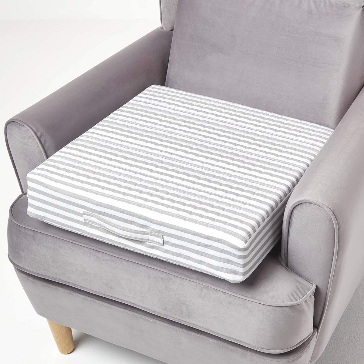 Stevig Orthopedisch Stoelkussen met Wasbare Katoenen Hoes 50x50cm