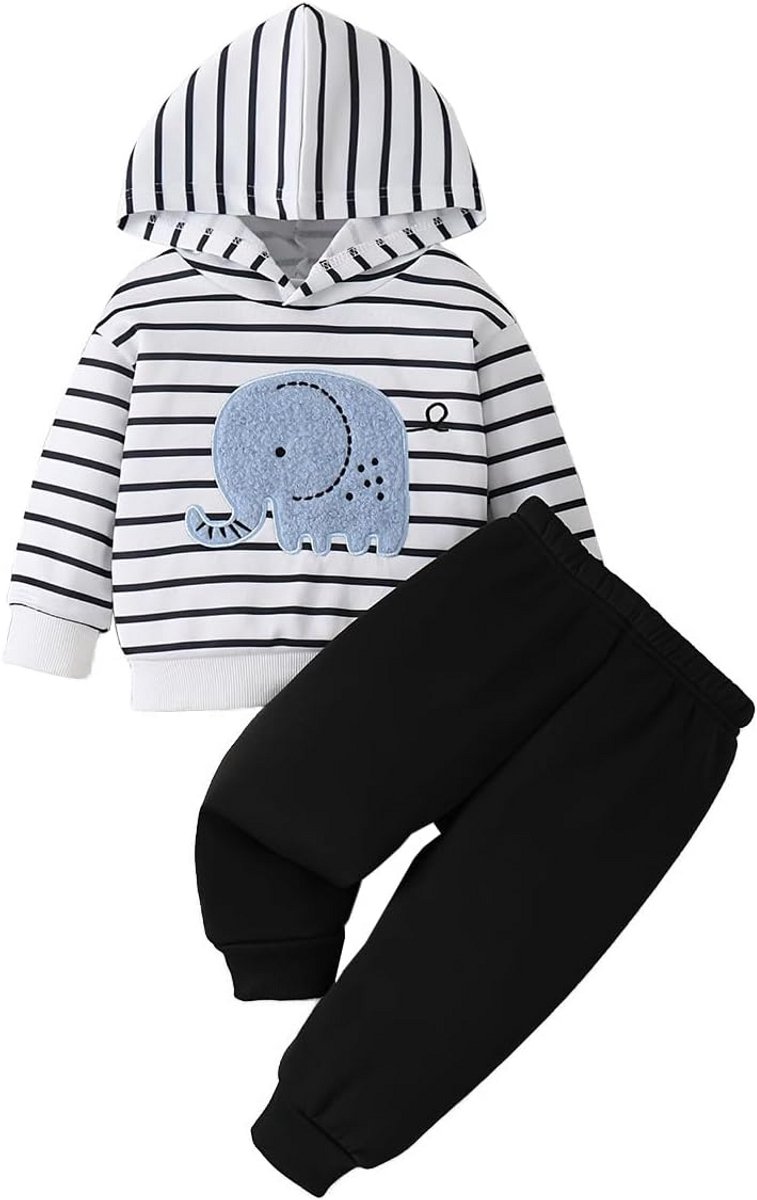 2-Delige Baby Jongen Kleding Set Hoodie en Broek Herfst Winter