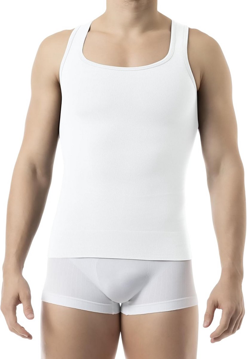 Modellerend Herenshirt Katoen Compressie voor Buik en Borst