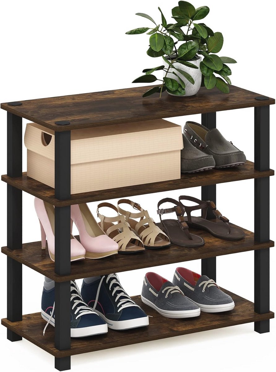 4-Tier Schoenenrek - Multifunctioneel en Duurzaam