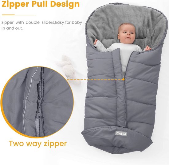 Warme Wintervoetenzak voor Kinderwagens - Waterdicht, Dikke Thermofleece Baby Voetenzak — afbeelding 4