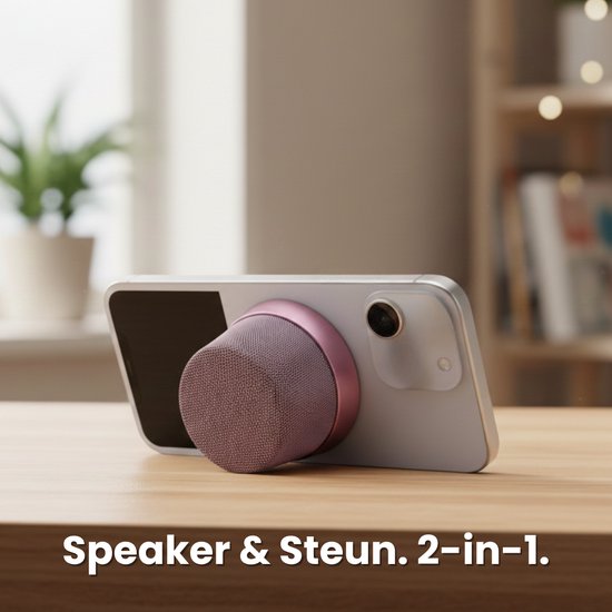 NÖRDIC Magnetische Luidspreker - Bluetooth 5.3 - 3W - TWS Stereo - Geschikt voor Tablet & Smartphone - Roze van NÖRDIC — afbeelding 4