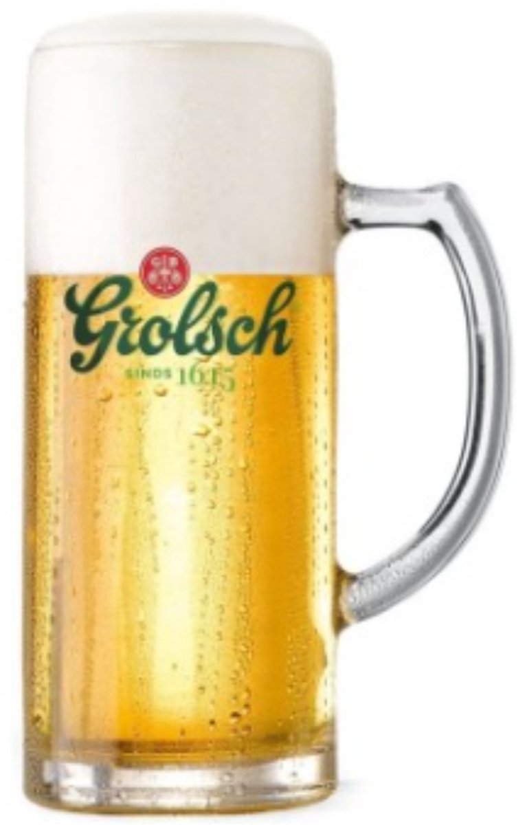 Grolsch Bierpul 0,5 Liter – Authentiek genieten van pils / Halve Liter / Pul