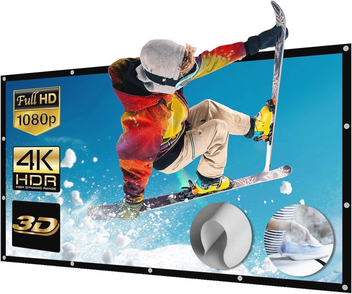 Transportabel projector scherm 200 inch voor 4K en 3D projectie - Ideaal voor thuisbioscoop