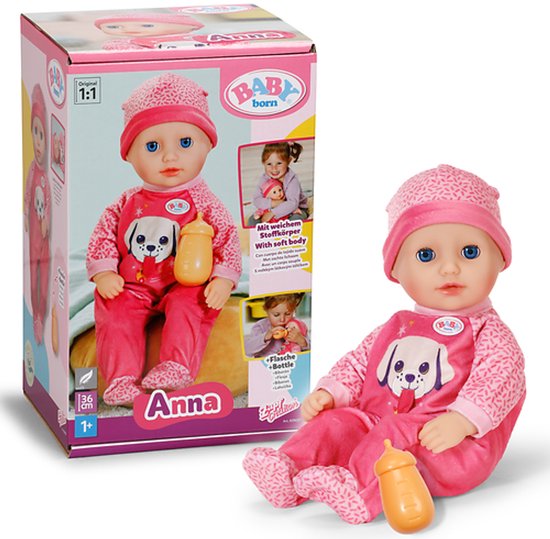 Poupée Bébé Anna rose - 36 cm