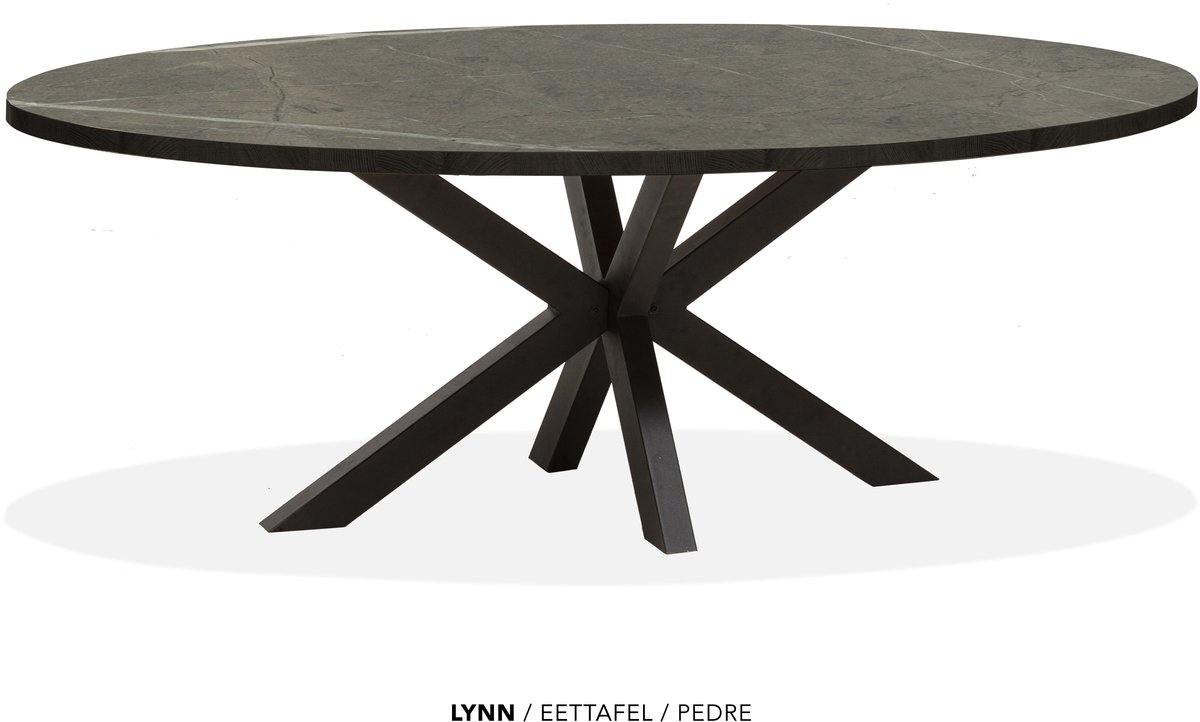 Maxfurn Lynn - Ovale eettafel Lynn | Zeer krasvast | Kleur: Pedra | Afm. 180x102cm Natuurlijk eiken