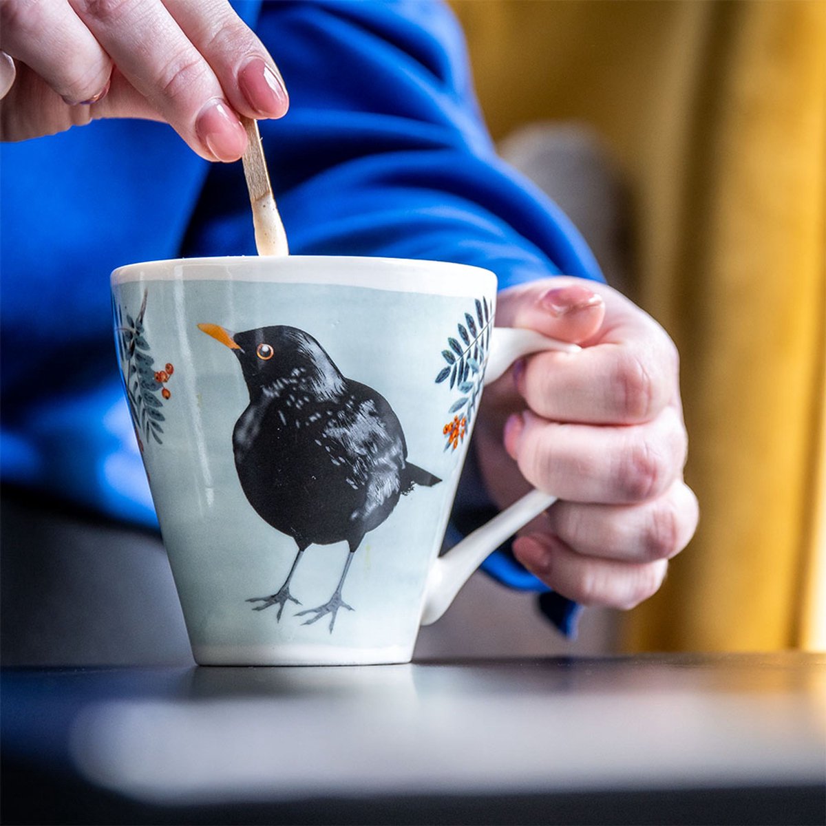 CJ Wildlife - Merel mok - Getekend door Myrte - 310ml - Keramiek - Vaatwasser bestendig