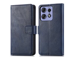 imoshion Hoesje - Geschikt voor Motorola Edge 60 Neo / Motorola ThinkPhone 25 / Motorola Edge 50 Neo - Luxe Bookcase - Donkerblauw