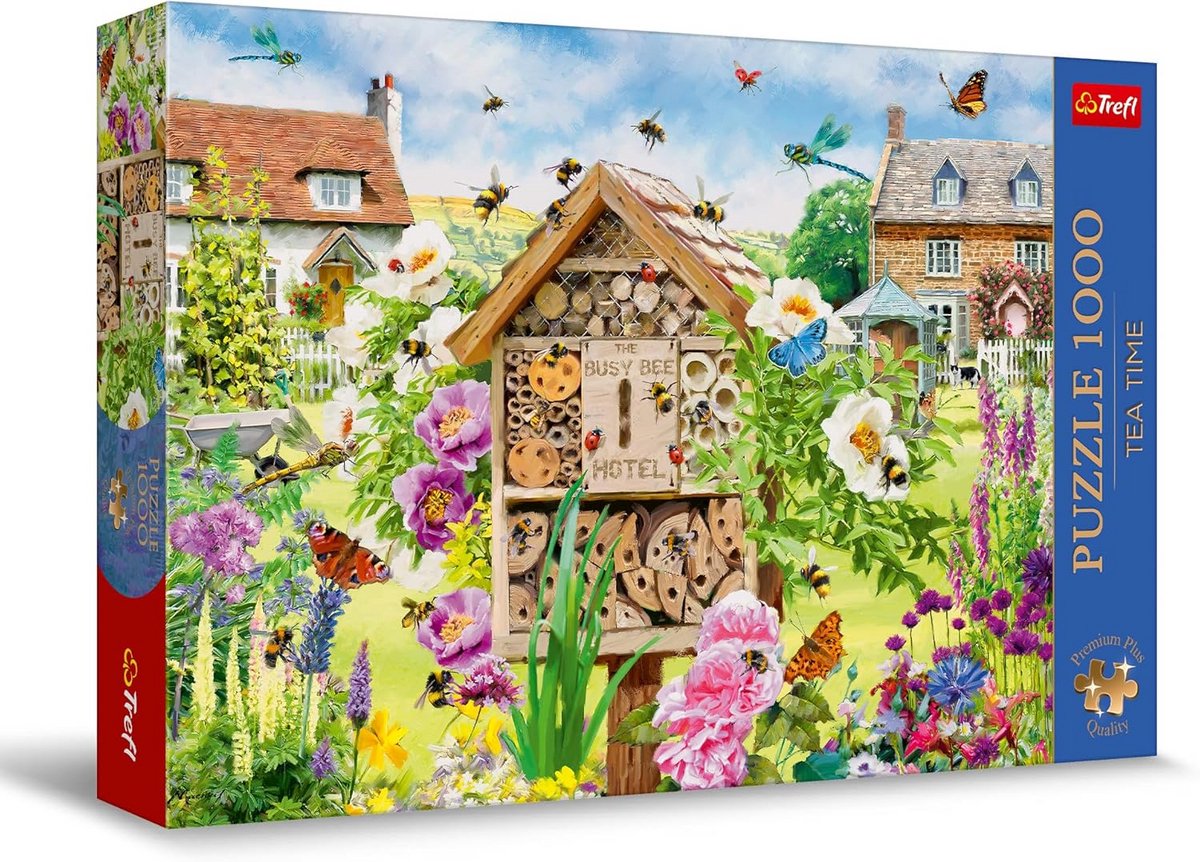 1000 Stukken Puzzel 'Tea Time: House for bees' - Nostalgische Afbeelding voor Volwassenen en Tieners
