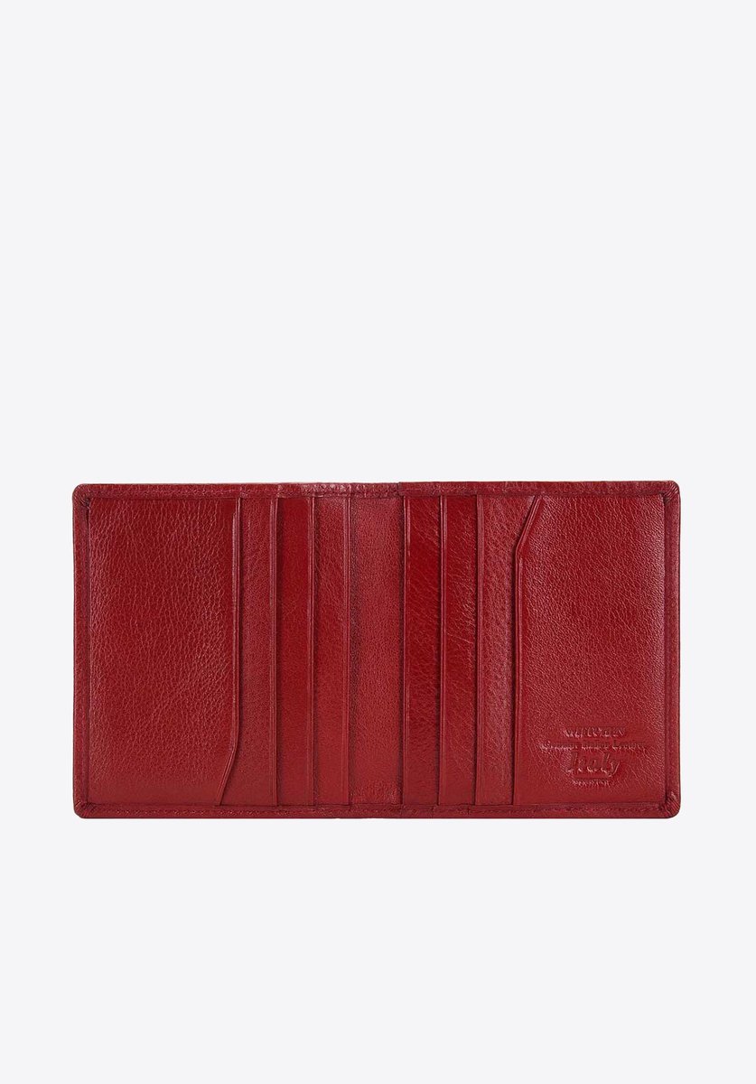 Wittchen Italië Collectie - Leren Kaartetui - Klassiek Rood - Ergonomisch Ontwerp - 3 Vakken