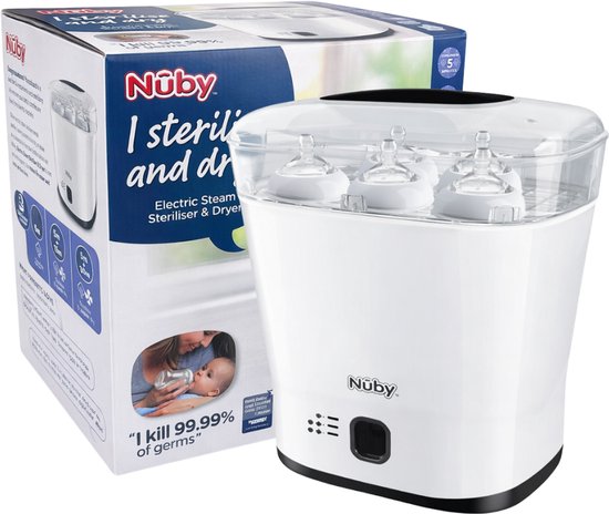 Nûby Flessen Sterilisator Elektrisch - Flessendroger Voor 5 Flessen - Baby...