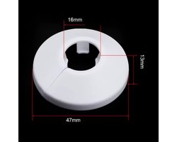 Actie4you® - Verwarmingsbuis Rozet voor buizen Ø 15 - 17mm – Verwarmingsbuis – Afdichtring – Afwerkring – 2 Stuks - Wit