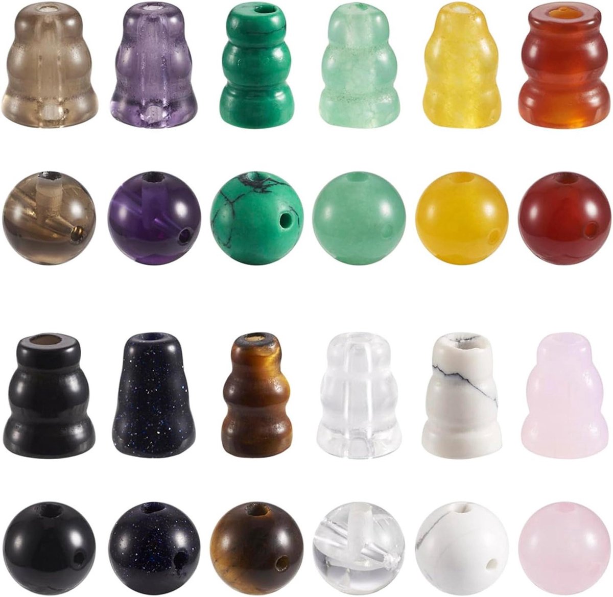 Allecta - Boeddha Mala Guru kralen set voor yoga armband en sieraden maken met edelsteen kralen