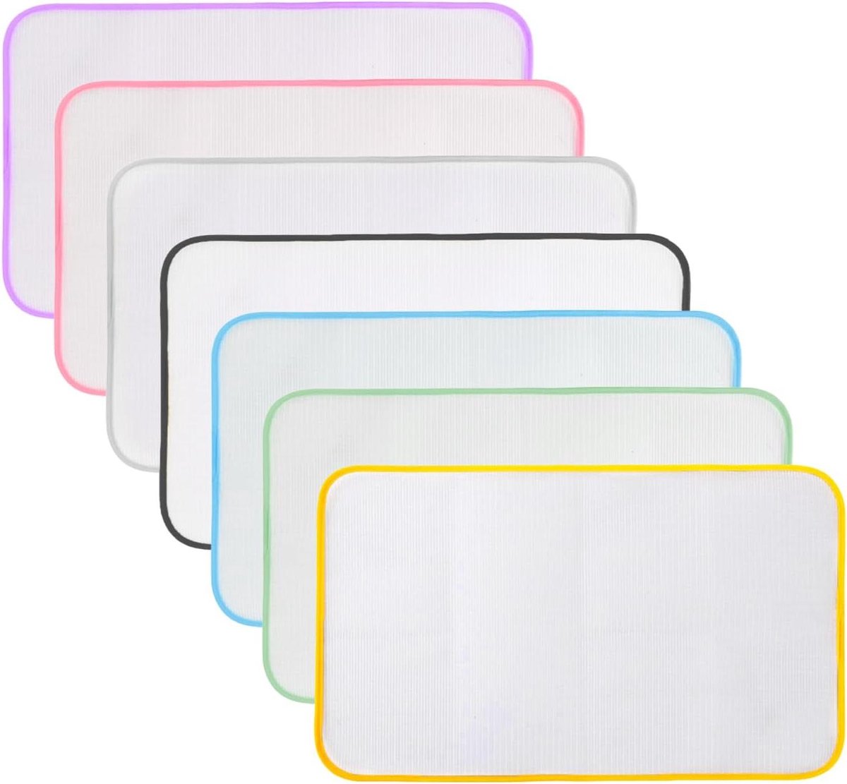 Allecta - Set van 7 mesh strijkdoeken 40 x 60 cm - Hittebestendige strijkmat voor kleding - Strijkbeschermers tegen schade - Glansbescherming