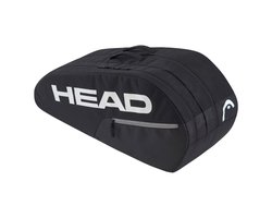 Head Base Padel Tas M – Ruime Padel Racket Bag – 2 Compartimenten – Zwart – Voor 3 Rackets & Accessoires – Padeltas - Padeltassen - Voor Heren en Vrouwen - Unisex Comfortabele Draagband