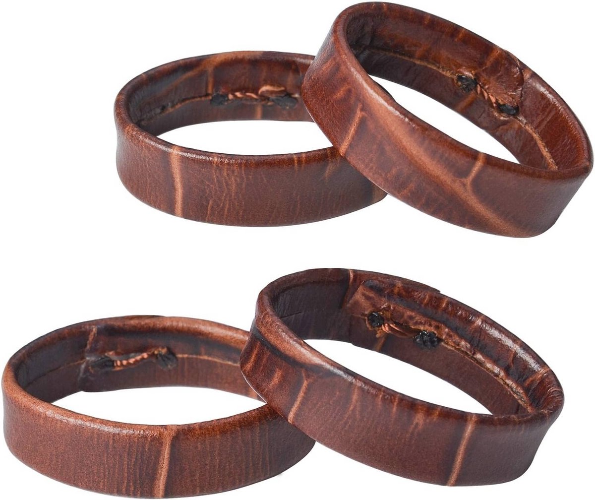 Leren horlogebandjes 18mm 20mm 22mm - 4 stuks vervangende ringen bruin
