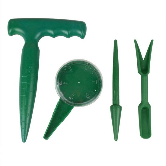 Tuinperforator, zeef voor vetplantengrond, gatengraver, zaailingengraafmachine, zaailingenlifter, snijgereedschapset, zaadplanter van Merkloos	 — afbeelding 2