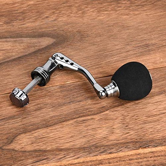 CNC metalen 4-hoek schacht ontwerp molen handvat rocker arm roestvrij staal, voor Shimano merk vismolen (EVA Grip Pill Medium) — afbeelding 2