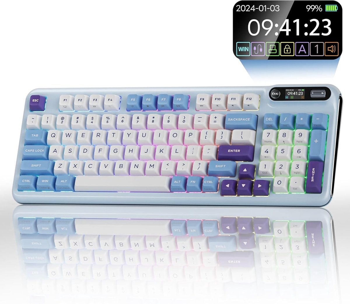 KZZI Z98 - Toetsenbord - Blue sea - Rainbow Switch