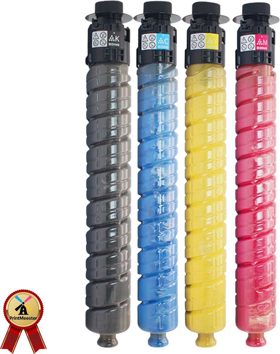 Pack van 4 Compatibele Toners Ricoh MP C2003 / MP C2011 / MP C2503 / MP C2004 / MP C2504 – Zwart, Cyaan, Magenta, Geel – Hoge Capaciteit