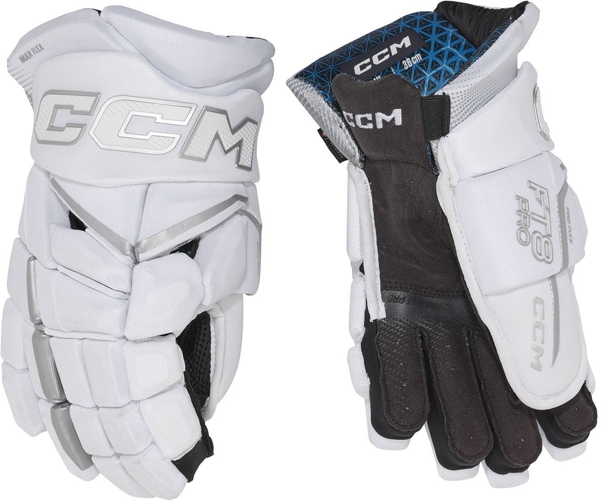 Ccm - Jetspeed Ft8 Pro Ijshockeyhandschoenen - Junior - Wit/zilver - 11