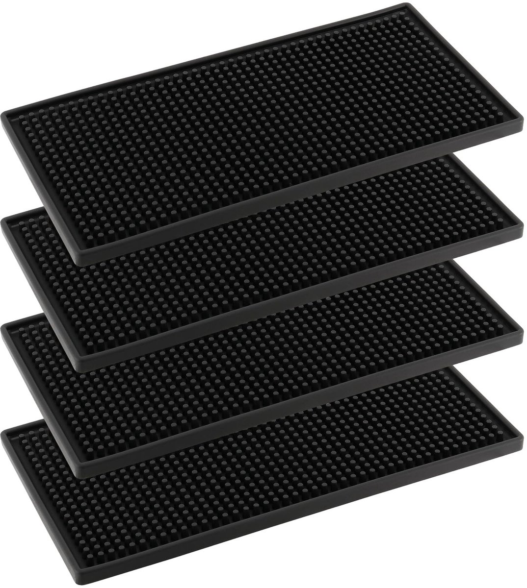 Unyqoos® Set van vier silicone barmatten voor een georganiseerde en schone werkruimte
