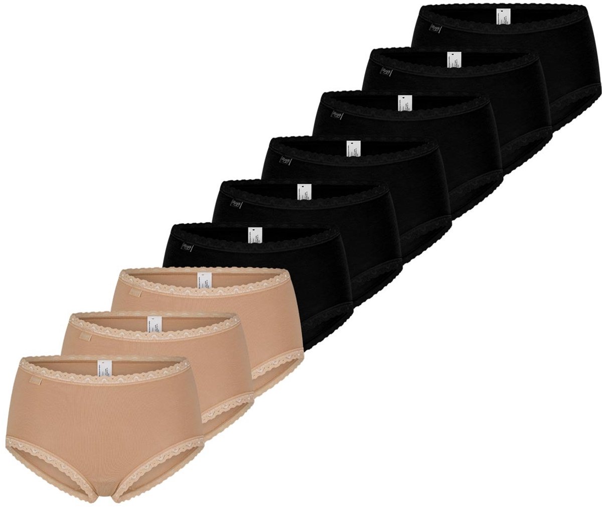 sloggi Dames midi slip 9 pack 24/7 Cotton Lace