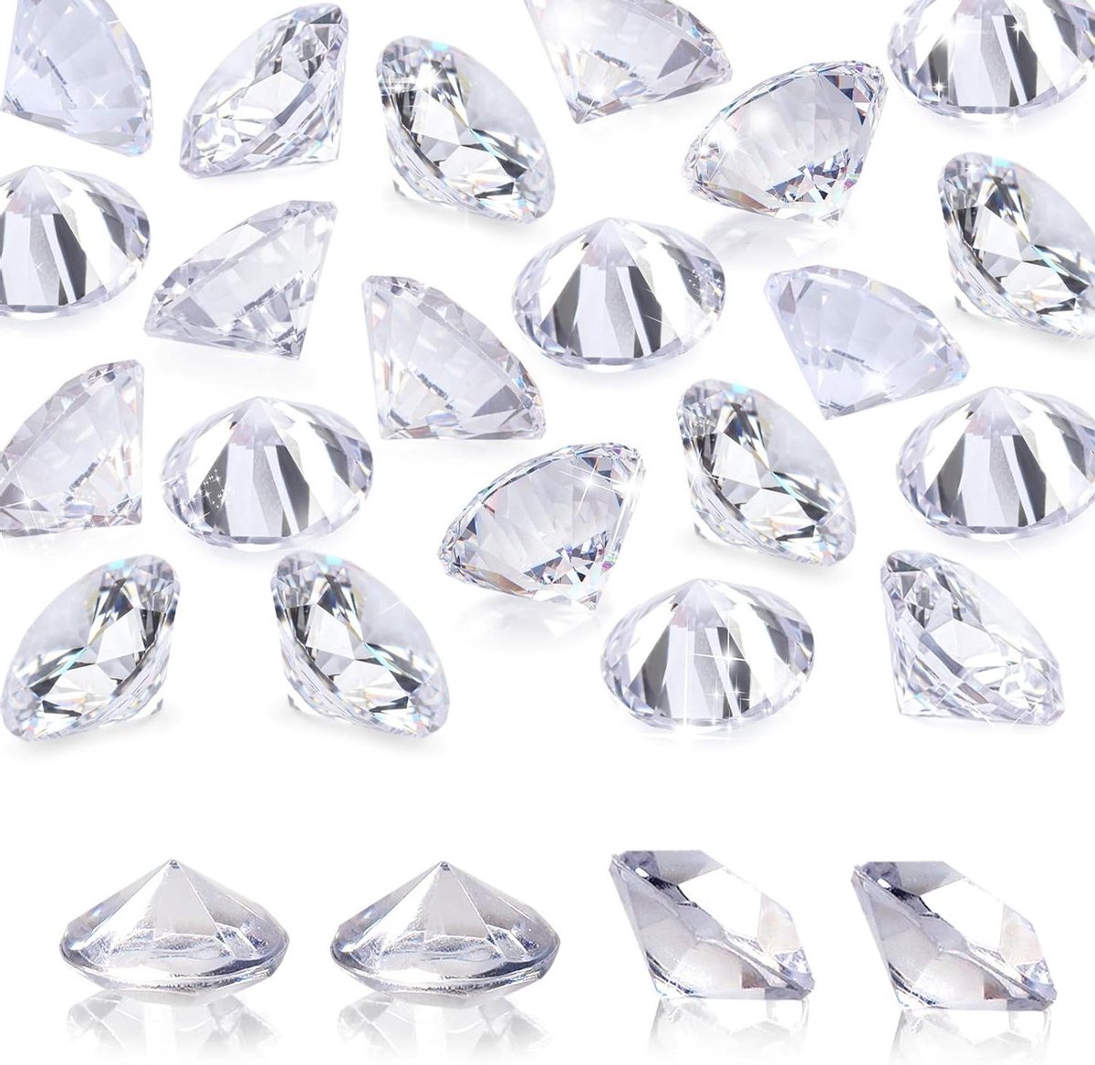 Decoratieve diamanten voor tafeldecoratie - Grote transparante diamantkristallen - Bruilof