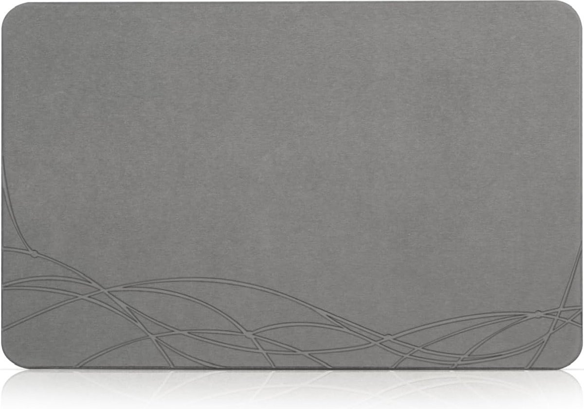 Stunq® Badmat steen, super absorberend, kiezelgoer, natuurlijke steen, badmat, 60 x 39 cm, antislip, douchemat, badmat, sneldrogend, 60 x 39 cm