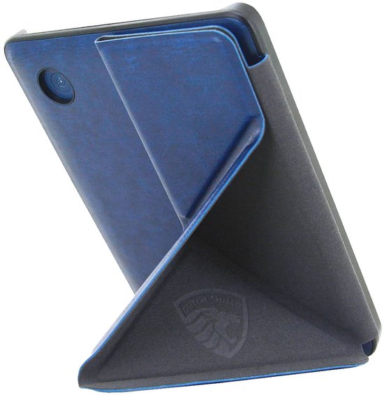 Origami Sleepcover - Hoesje Geschikt voor Kobo Clara Colour- Book Case Hoes Cover - Marine Blauw - ereader hoesje - cover van Origami Sleepcover — afbeelding 5